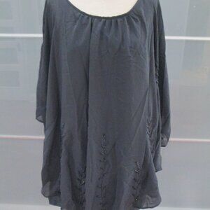 Free People Beaded Cape Dress